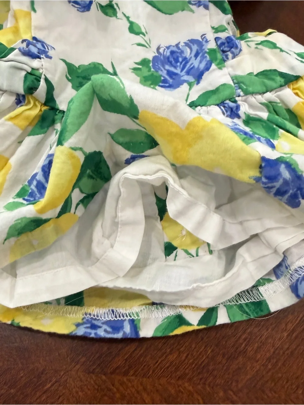 Janie and Jack Baby Girl Lemon and Floral Print Dress and Bloomers Set Sz 0-3M